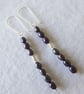 Unique Sterling Silver and Freshwater Peacock Pearl Earrings - Image 4