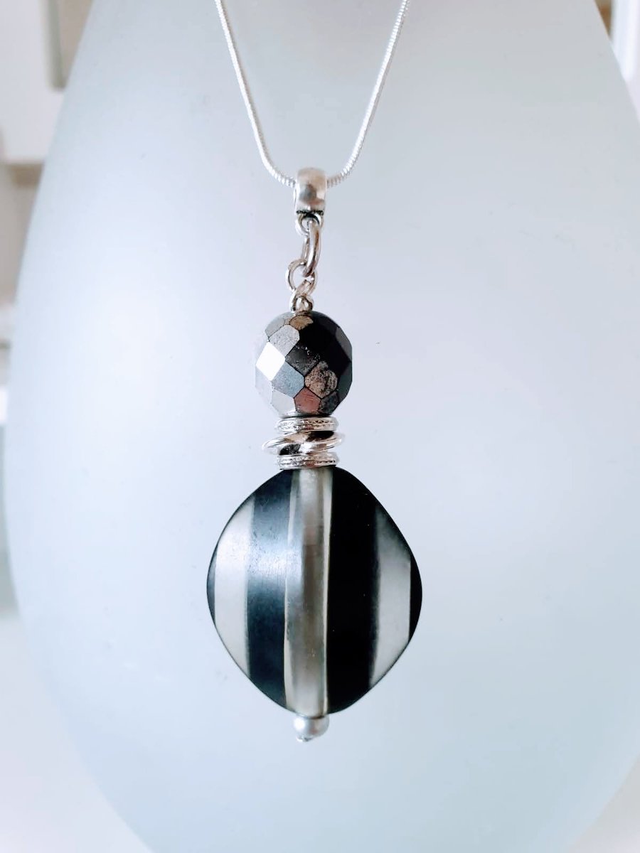    Perfectly Imperfect Monochrome Pendant Necklace