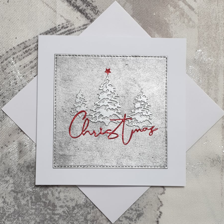 Christmas Card - Silver Trees