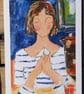 Four blank art cards from original paintings  - Image 2