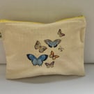 Butterflies in flight makeup bag.