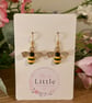 Bee Dangle Earrings, Enamel Bee Charms, Handmade Jewellery  - Image 4