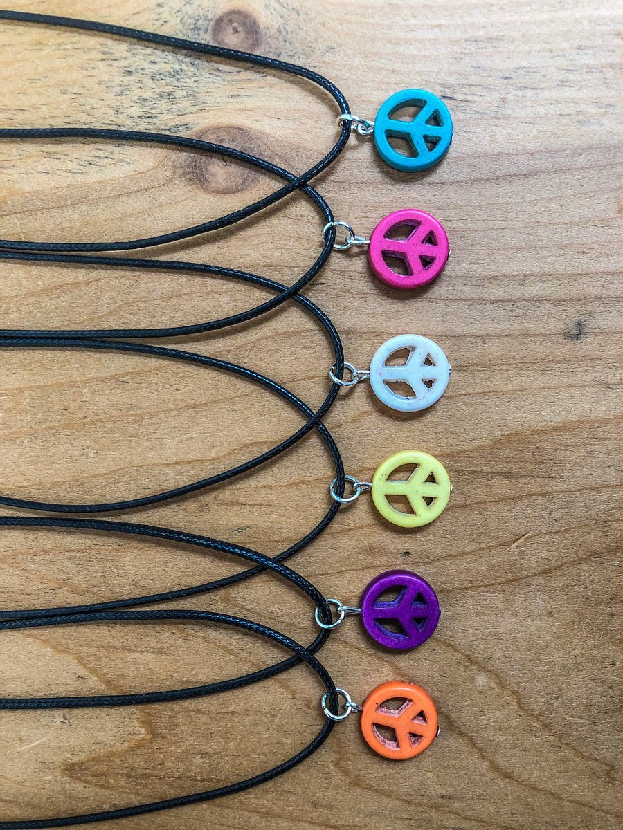 Peace charm necklaces