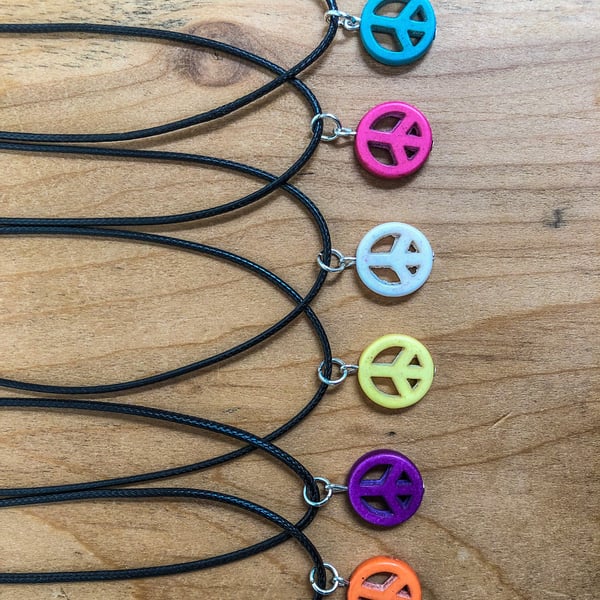 Peace charm necklaces