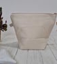 Hand Printed Linen Wash Bag, Toiletry Bag, Accessory Bag - Raspberry Red - Image 5