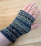 Patterned Shetland Wool Wrist Warmers Upcycled from recycled knitwear  - Image 3