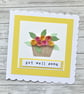 Get Well Soon card - quilled rose basket - boxed card option - Image 3
