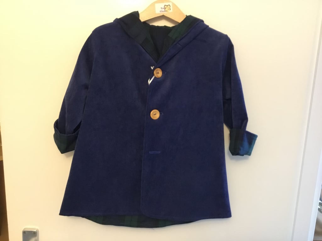 Toddler blue hooded coat
