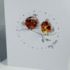 Father's Day card. Fused glass pebbles 