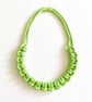Statement rope jewelry, Grey & Yellow knotted cotton jewellery, Festive Jewelry - Image 7