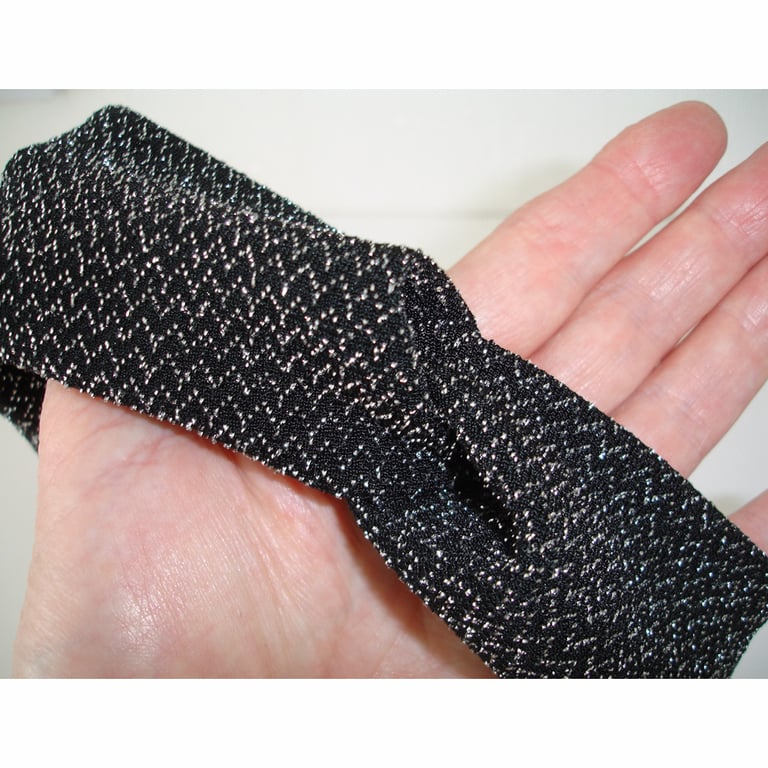 Headband Black and Silver Sparkle Twisted Knot Hairband