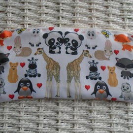 Baby Animals Pencil Case or Small Make Up Bag.