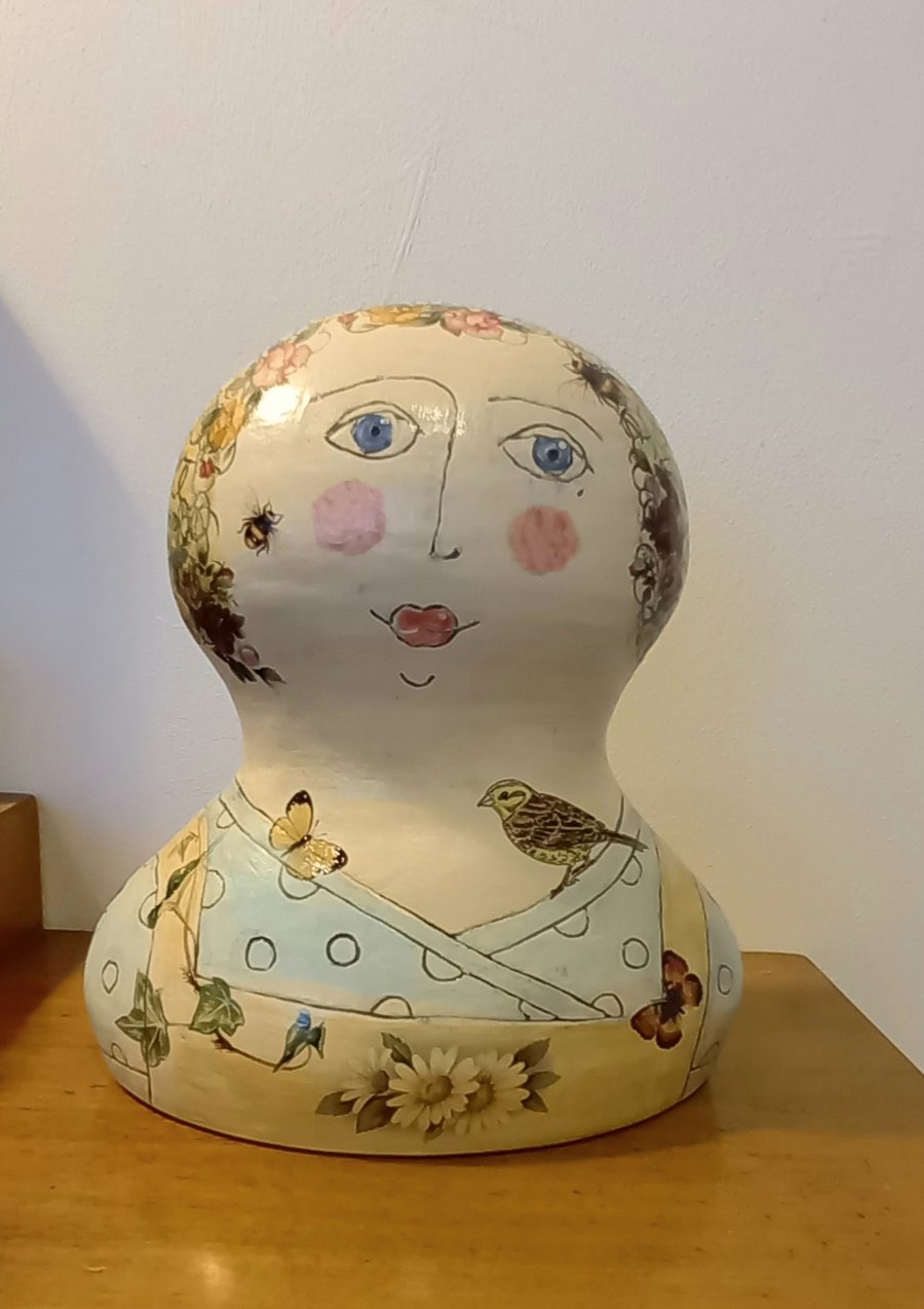Figurative ceramic vase 