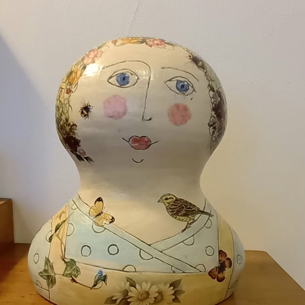 Figurative ceramic vase 