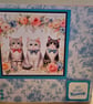 Handmade Cats Birthday Greeting Card
