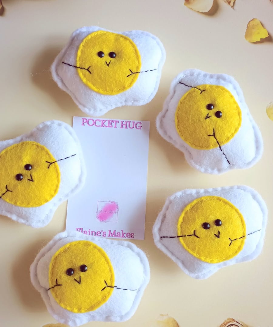 Fried egg pocket hug and pocket hug card gift set,letterbox gift