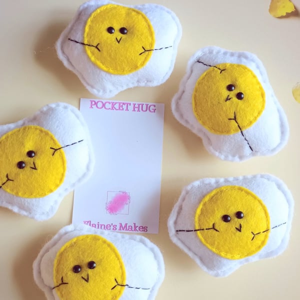 Fried egg pocket hug and pocket hug card gift set,letterbox gift