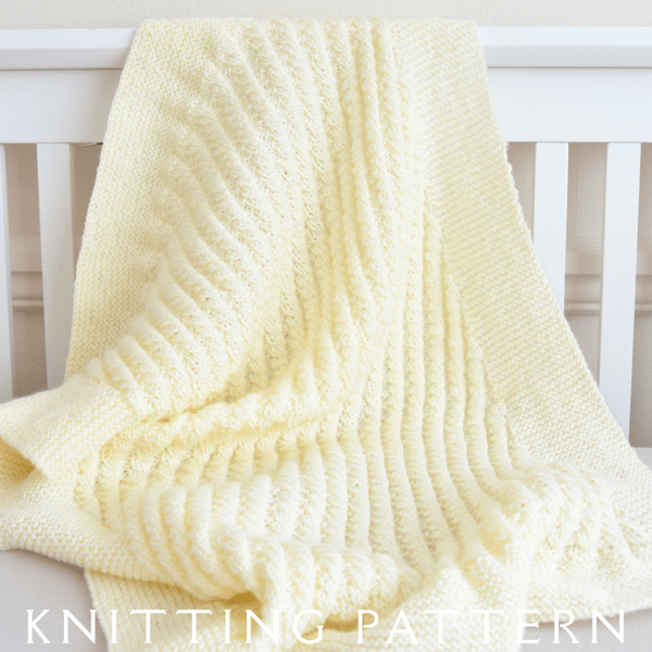 Baby Blanket Design 16 Knitting Pattern PDF Version By Email