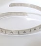 Dot and Triangle Pattern Bangle, Recycled Sterling Silver, Hand Stamped  - Image 4
