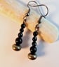 Pyrite And Black Onyx Earrings - Handmade In Devon - Image 4