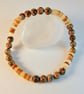 Leopardskin Jasper & Shell Bracelet - Larger Wrist Size -Men - Father's Day Gift - Image 7