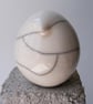 Raku glazed round bird - Image 2