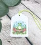 Macrame Keyring & Card Gift Set - Frog on a log - Image 6