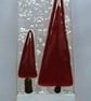 Snowy trees fused glass tealight holder - Image 4