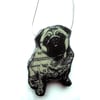 Lovely  literary Pug Dog Resin Necklace by EllyMental