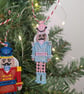 Machine Embroidery Nutcracker Ornament: Colorful Tree Decoration - Image 4