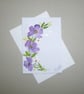 HAND PAINTED original art floral blank greetings card ( ref F 865  G7 ) - Image 1