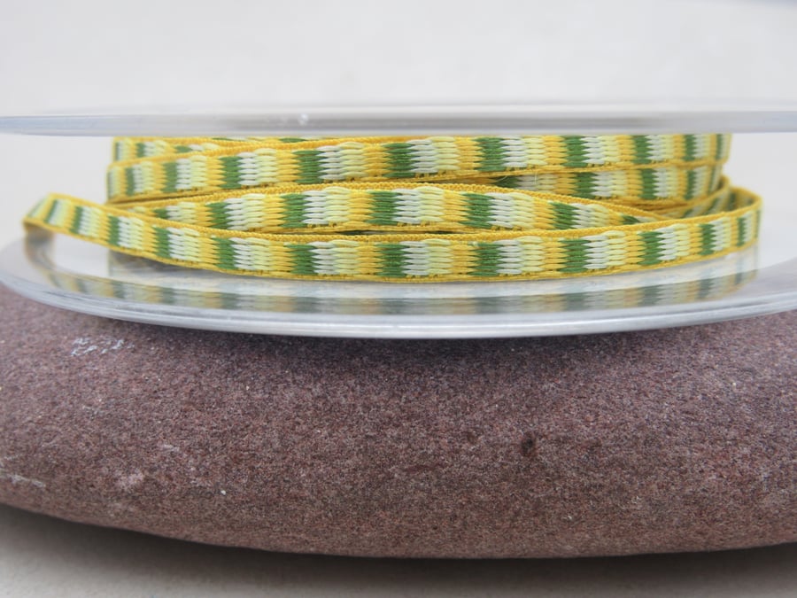 2m Berisfords Ditto Narrow Yellow Satin Braid