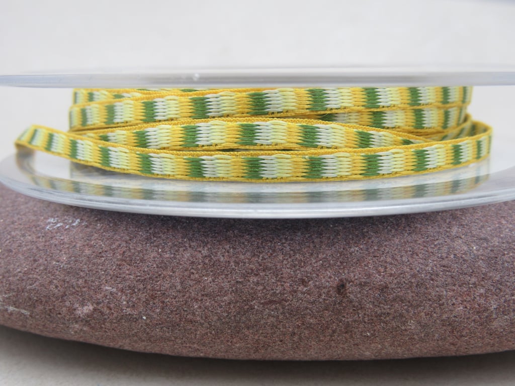 2m Berisfords Ditto Narrow Yellow Satin Braid