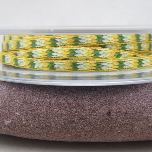 2m Berisfords Ditto Narrow Yellow Satin Braid