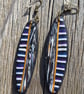 Polymer Clay Artisan Stripy Earrings  - Image 1