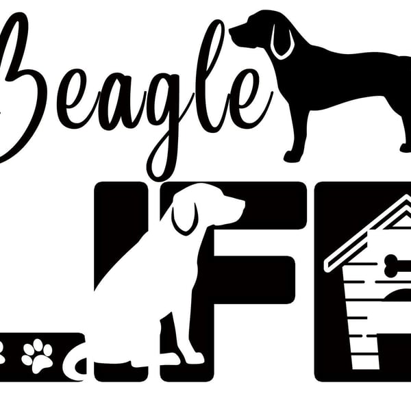 Beagle LIFE SVG Cutting Cut File for the Cricut