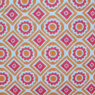 'Rebecca' fabric in pink and orange