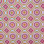 'Rebecca' fabric in pink and orange