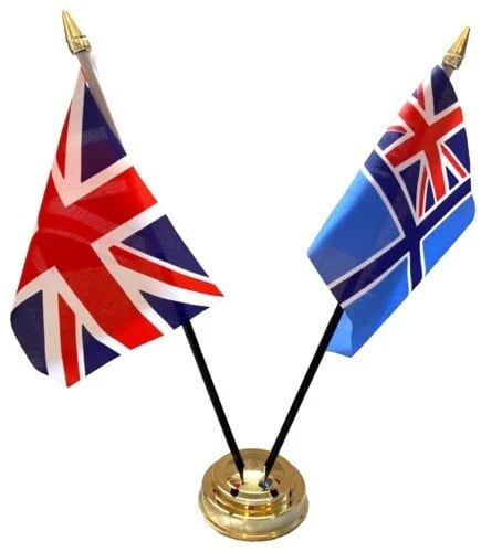 Civil Air Ensign & Union Jack Friendship 2 Flag 12" Table Display