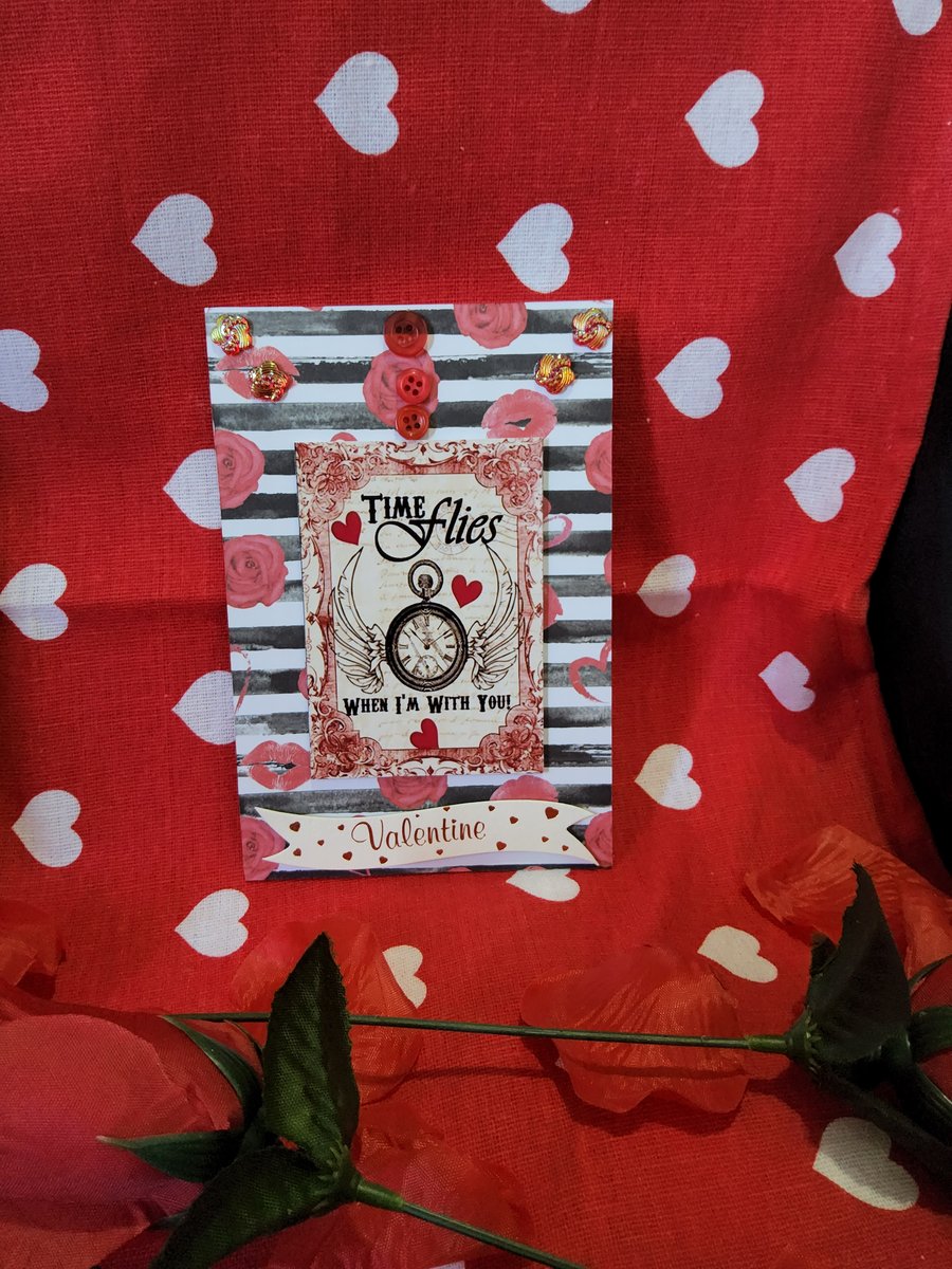 Valentines Greeting Card - Time Flies