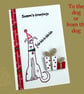 Christmas card for the dog, from the dog , cute dog card with gifts, dog lover  - Image 1