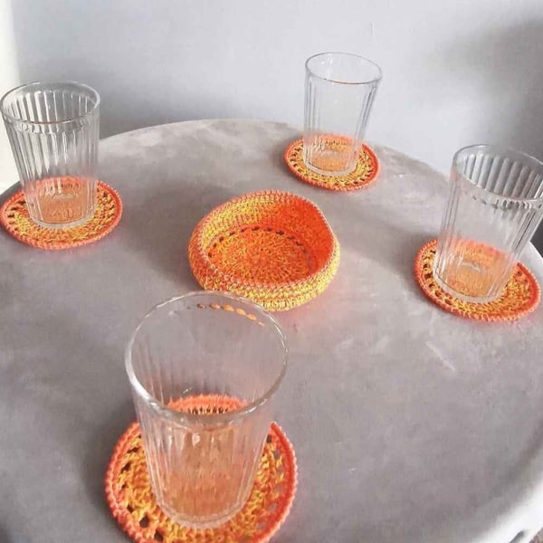Crochet Coaster Set