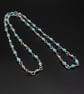 Turquoise Howlite and silver handmade link necklace. - Image 6