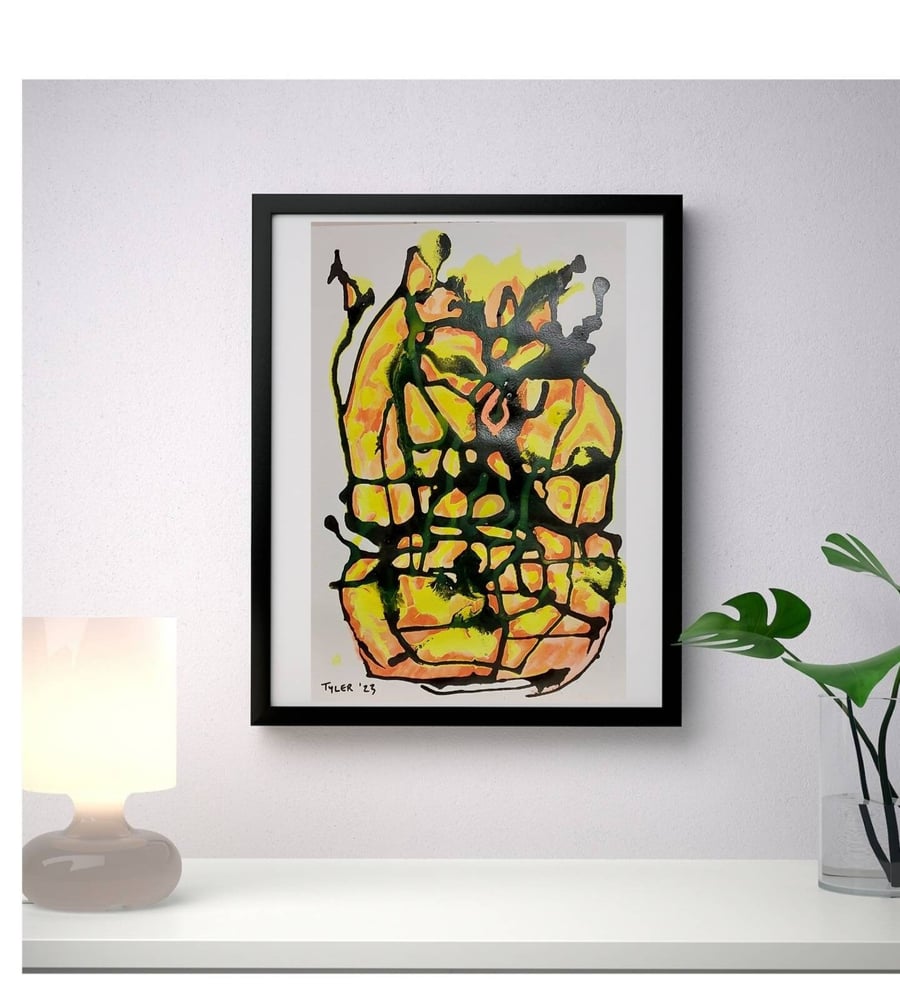 Hive mind - original piece - mixed media on a3 paper