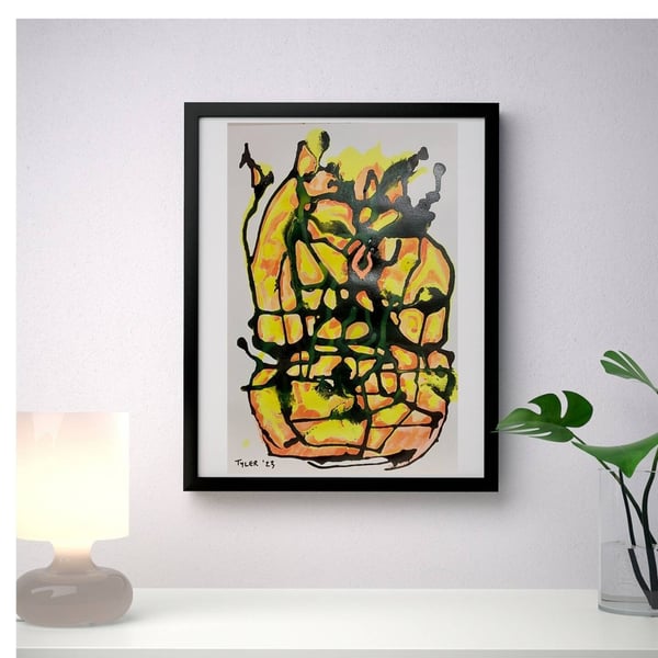 Hive mind - original piece - mixed media on a3 paper