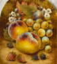 Worcester Fruit . Pair of framed original watercolours by Christopher Hughes  - Image 3