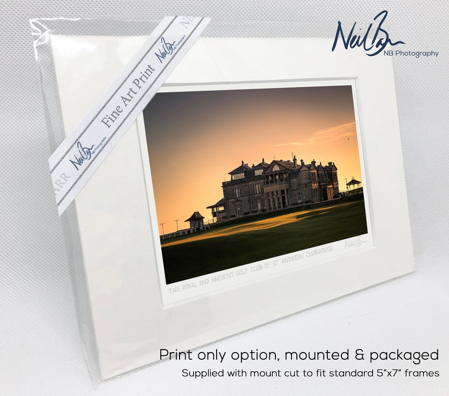 The Royal & Ancient Golf Club of St Andrews Fife - A6 (7" x 5") Unframed Print