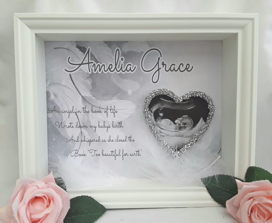 28cm x 23cm Personalised Baby Loss Frame,Miscarriage Frame,Baby Memorial frame