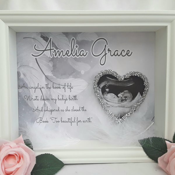 28cm x 23cm Personalised Baby Loss Frame,Miscarriage Frame,Baby Memorial frame