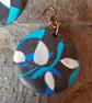 Abstract 80's Leaf Design Earrings  - Image 2